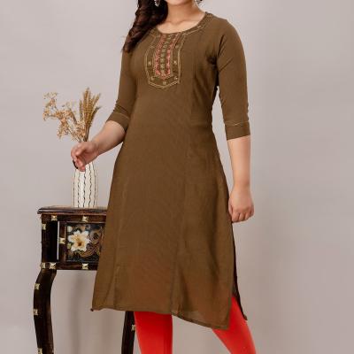 Martini - Georgette Embroidered Straight Kurti