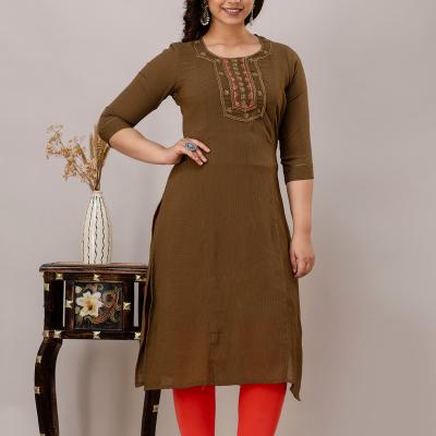Martini - Georgette Embroidered Straight Kurti
