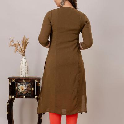 Martini - Georgette Embroidered Straight Kurti