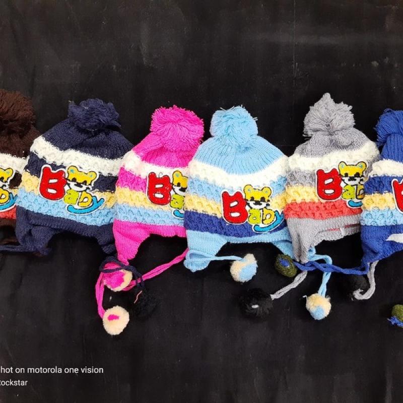 Aaron - Woolen Printed Kid's Cap
