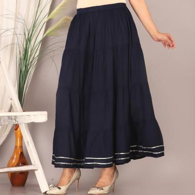 Rayon Solid Gota Work Skirt