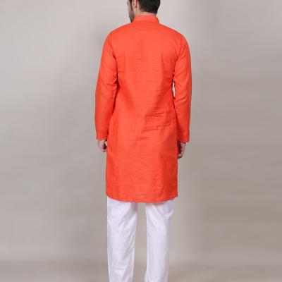 Charvi - Green Cotton Viscose Blend Self Design Woven Mens Kurta
