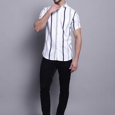 Radha - Cotton Blend Floral Printed Men's Half Sleeve Shirt