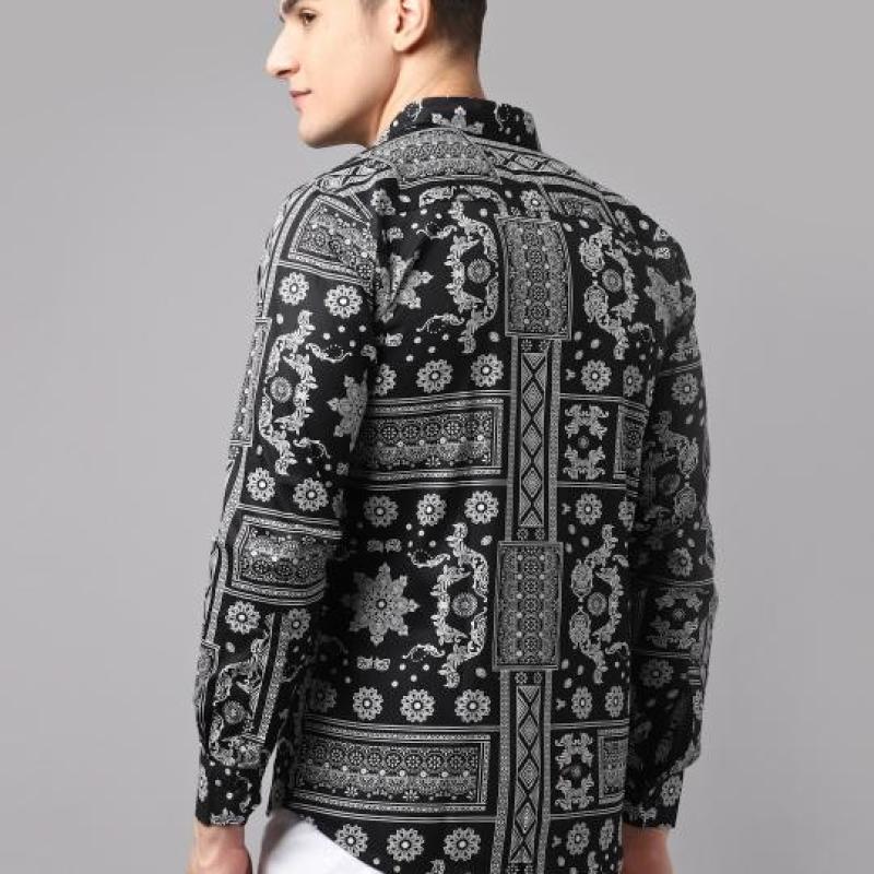 Radha - Cotton Dobby Block Printed Mens Shirt