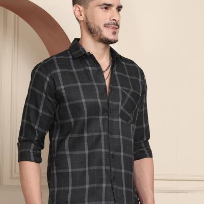 Radha - Cotton Cheakered Print Shirt for Men