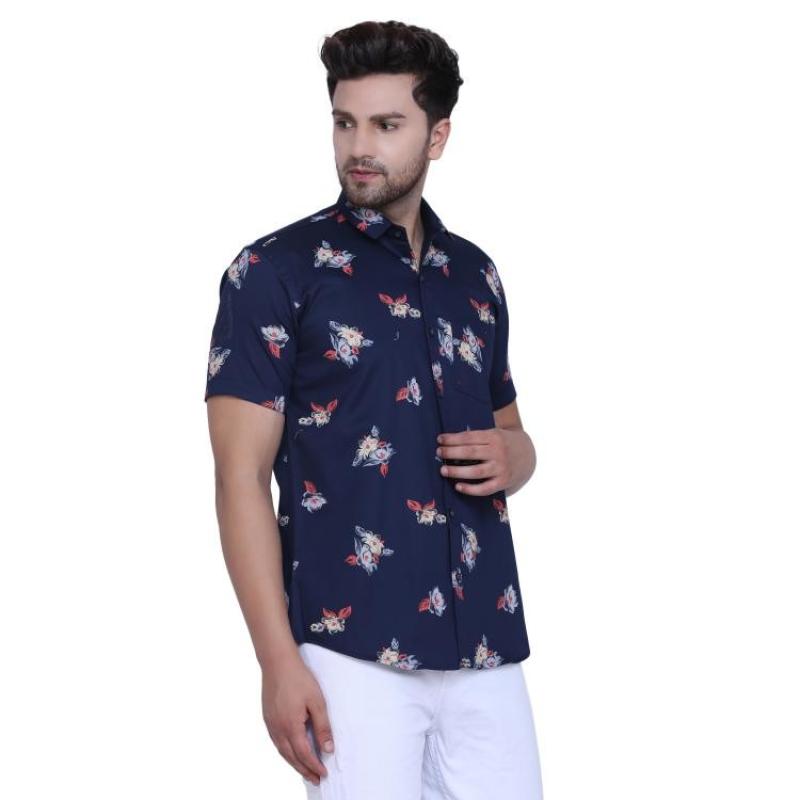 Radha - Cotton Floral Printed Mens Shirt