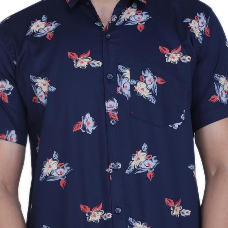 Radha - Cotton Floral Printed Mens Shirt