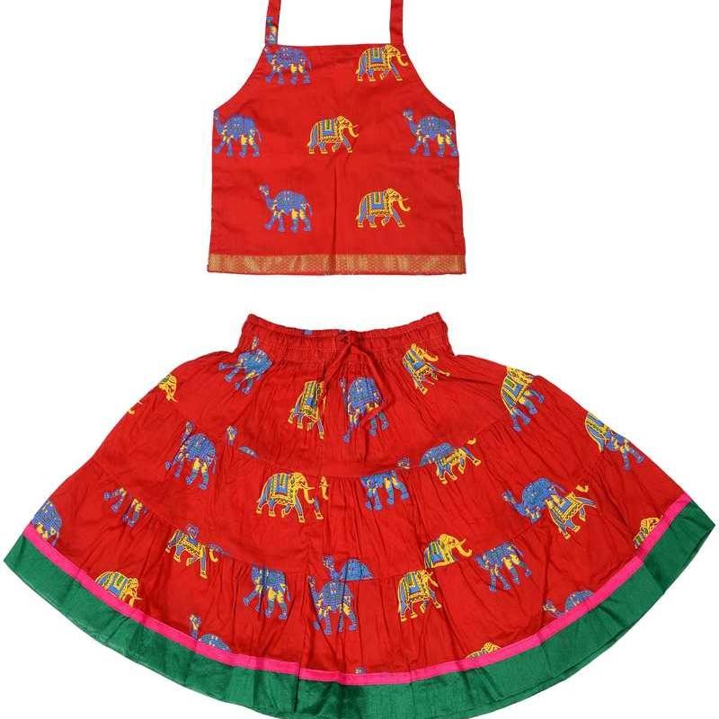 Moni - Cotton Printed Girls Lehenga Choli