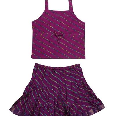 Moni - Cotton 60-60 Leheriya Printed Lehenga Choli