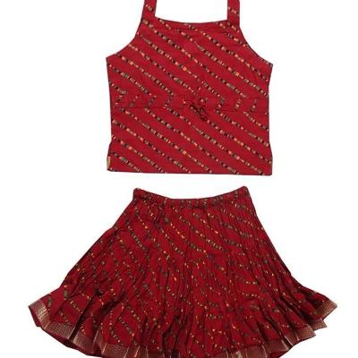 Moni - Cotton 60-60 Leheriya Printed Lehenga Choli