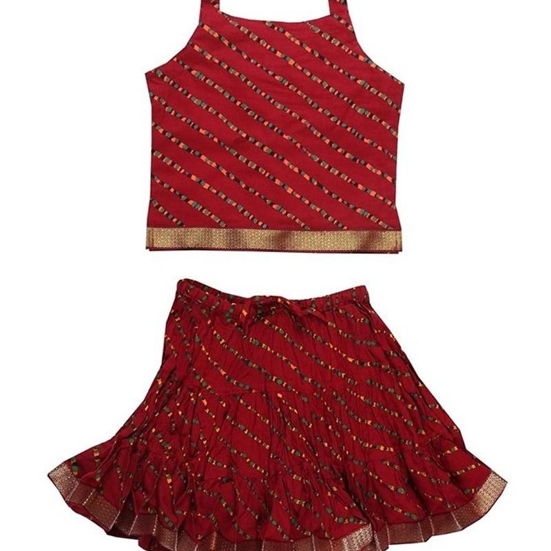 Moni - Cotton 60-60 Leheriya Printed Lehenga Choli