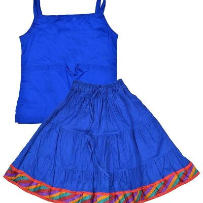 Moni - Cotton Plain Lehenga Choli