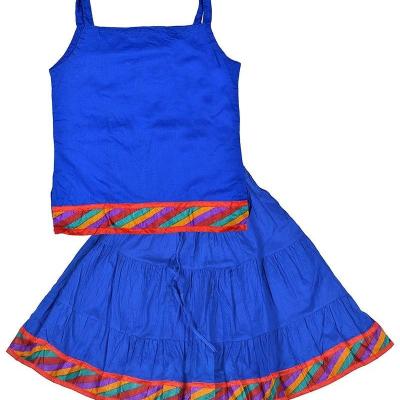 Moni - Cotton Plain Lehenga Choli