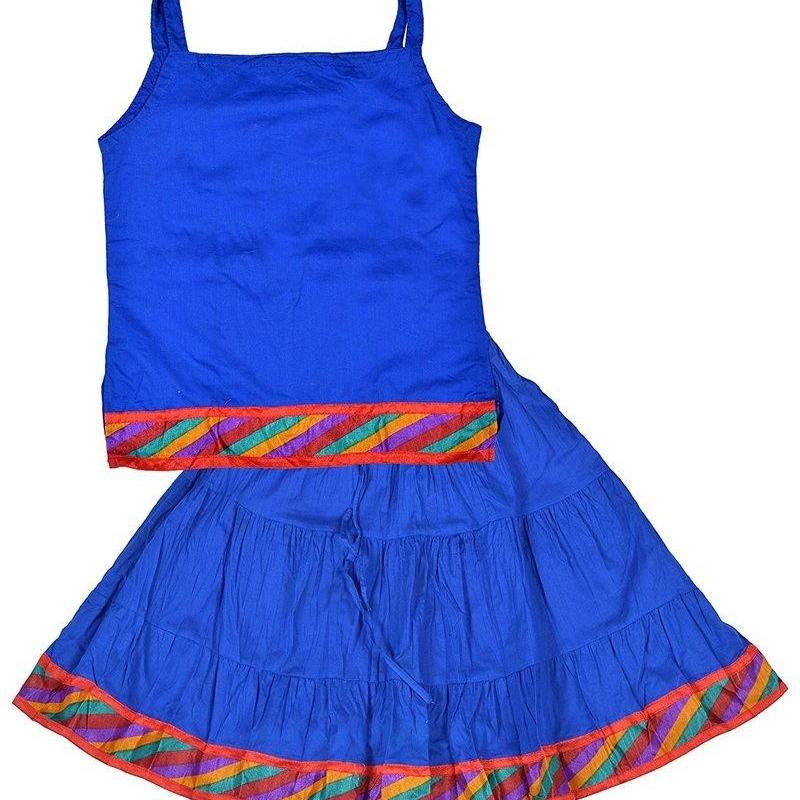 Moni - Cotton Plain Lehenga Choli