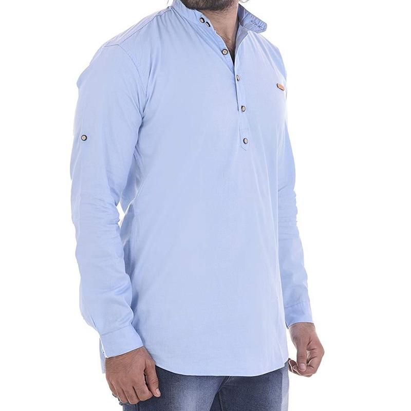 Moni - Cotton Solid Men's Short Kurta