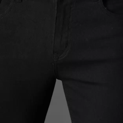Mou - MM-21 Black Knee Cut Denim Jeans For Men