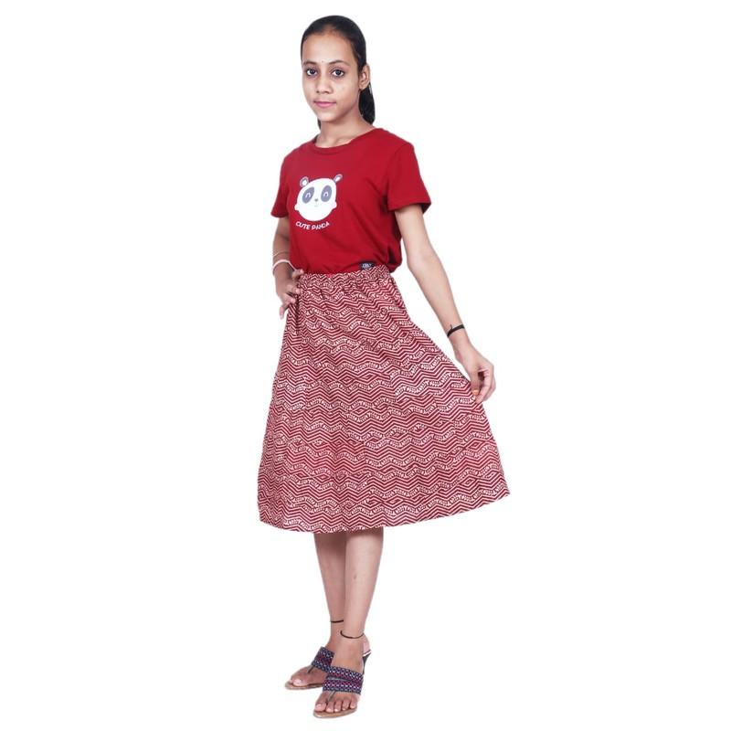 Shilu - Cotton Printed Girls Skirt