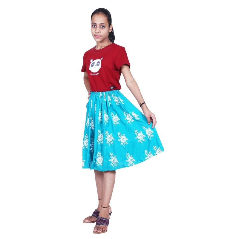 Shilu - Cotton Printed Girls Skirt