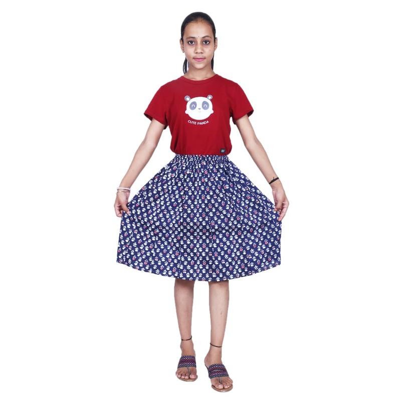 Shilu - Cotton Printed Girls Skirt