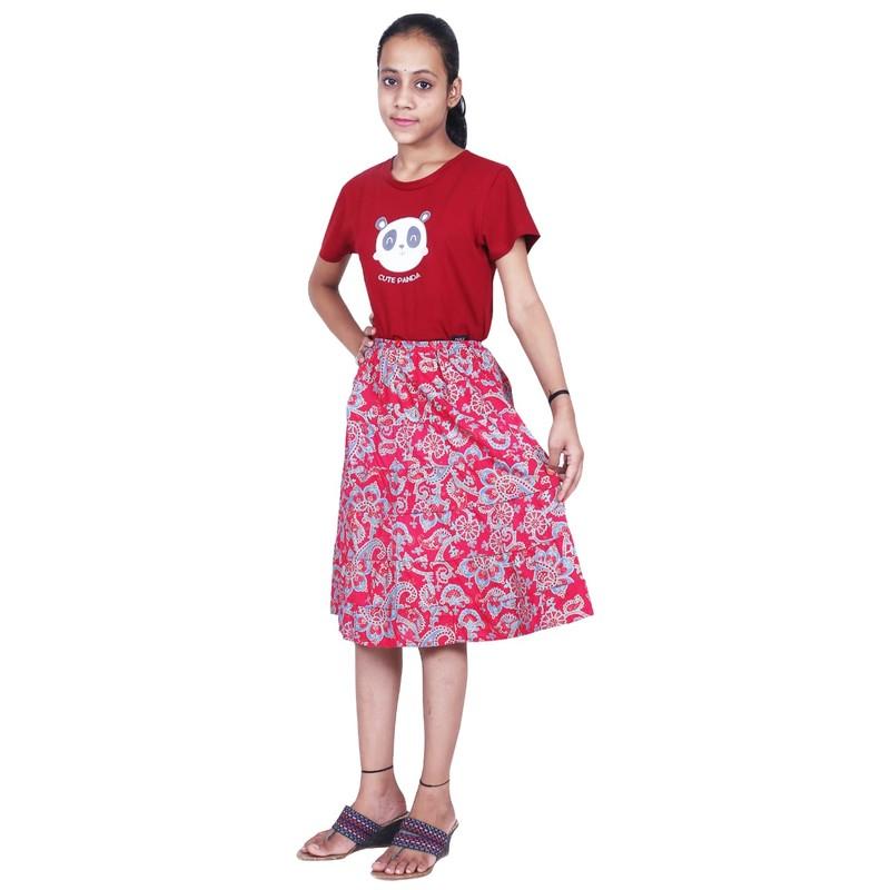 Shilu - Cotton Printed Girls Skirt