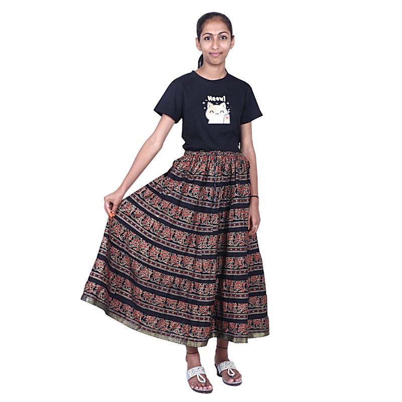 Shilu - Cotton Printed Girls Skirt