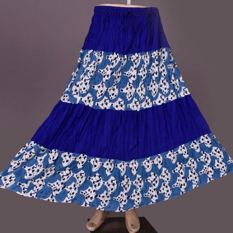 Shilu - Womens Cotton Printed Skirt