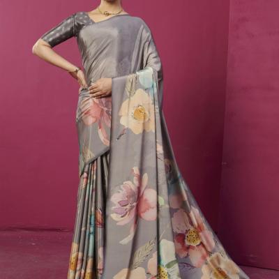 SRD - Crepe Soft Silk Printed Saree with Blouse
